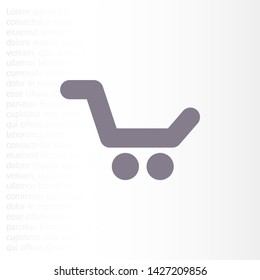 Vector icon shopping cart 10 EPS . Lorem Ipsum Illustration design