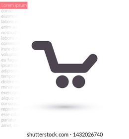 Vector icon shopping cart 10 EPS . Lorem Ipsum Illustration design