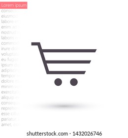 Vector icon shopping cart 10 EPS . Lorem Ipsum Illustration design