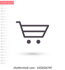 Vector icon shopping cart 10 EPS . Lorem Ipsum Illustration design