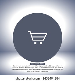 Vector icon shopping cart 10 EPS . Lorem Ipsum Illustration design