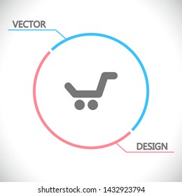 Vector icon shopping cart 10 EPS . Lorem Ipsum Illustration design