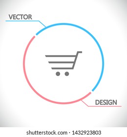 Vector icon shopping cart 10 EPS . Lorem Ipsum Illustration design