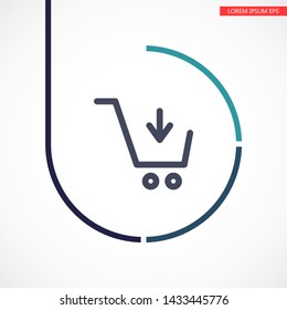 Vector icon shopping cart 10 EPS . Lorem Ipsum Illustration design