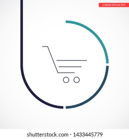 Vector icon shopping cart 10 EPS . Lorem Ipsum Illustration design