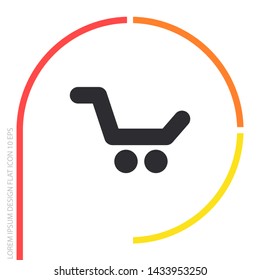 Vector icon shopping cart 10 EPS . Lorem Ipsum Illustration design
