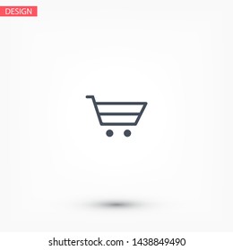 Vector icon shopping cart 10 EPS . Lorem Ipsum Illustration design