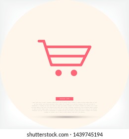 Vector icon shopping cart 10 EPS . Lorem Ipsum Illustration design