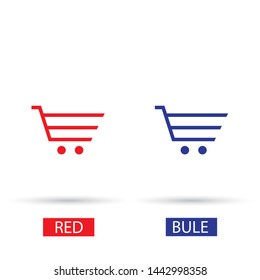 Vector icon shopping cart 10 EPS . Lorem Ipsum Illustration design
