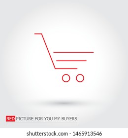 Vector icon shopping cart 10 EPS 