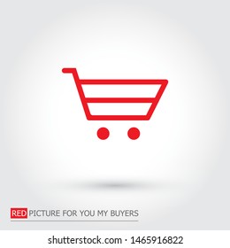 Vector icon shopping cart 10 EPS . Lorem Ipsum Illustration design