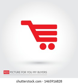 Vector icon shopping cart 10 EPS . Lorem Ipsum Illustration design
