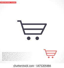 Vector icon shopping cart 10 EPS . Lorem Ipsum Illustration design