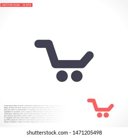 Vector icon shopping cart 10 EPS . Lorem Ipsum Illustration design