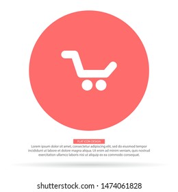 Vector icon shopping cart 10 EPS . Lorem Ipsum Illustration design