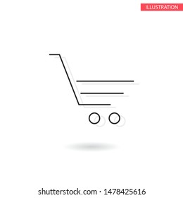 Vector icon shopping cart 10 EPS . Lorem Ipsum Illustration design