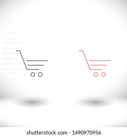 Vector icon shopping cart 10 EPS . Lorem Ipsum Illustration design