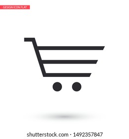 Vector icon shopping cart 10 EPS . Lorem Ipsum Illustration design