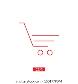 Vector icon shopping cart 10 EPS . Lorem Ipsum Illustration design