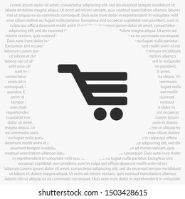 Vector icon shopping cart 10 EPS . Lorem Ipsum Illustration design