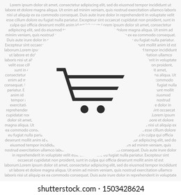 Vector icon shopping cart 10 EPS . Lorem Ipsum Illustration design