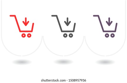 Vector icon shopping cart 10 EPS . Lorem Ipsum Illustration design