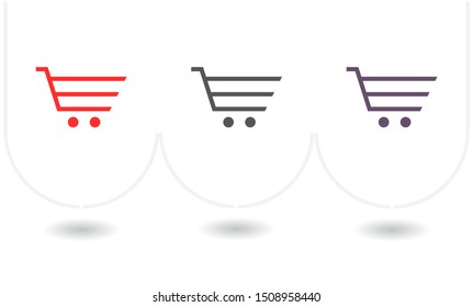 Vector icon shopping cart 10 EPS . Lorem Ipsum Illustration design