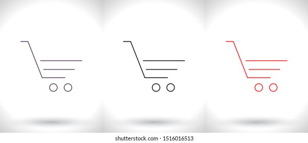 Vector icon shopping cart 10 EPS . Lorem Ipsum Illustration design