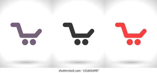 Vector icon shopping cart 10 EPS . Lorem Ipsum Illustration design