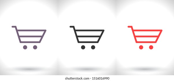 Vector icon shopping cart 10 EPS . Lorem Ipsum Illustration design