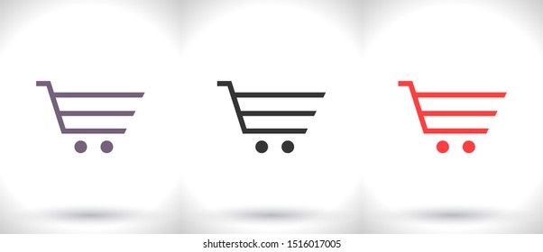 Vector icon shopping cart 10 EPS . Lorem Ipsum Illustration design
