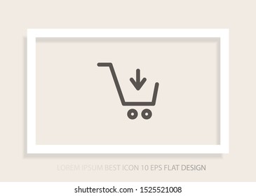 Vector icon shopping cart 10 EPS . Lorem Ipsum Illustration design