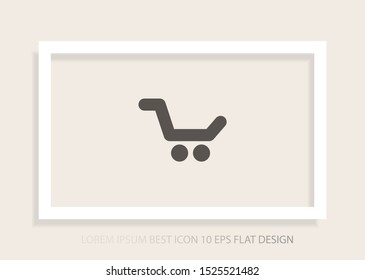 Vector icon shopping cart 10 EPS . Lorem Ipsum Illustration design