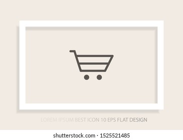 Vector icon shopping cart 10 EPS . Lorem Ipsum Illustration design
