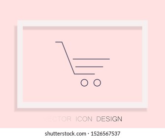 Vector icon shopping cart 10 EPS . Lorem Ipsum Illustration design