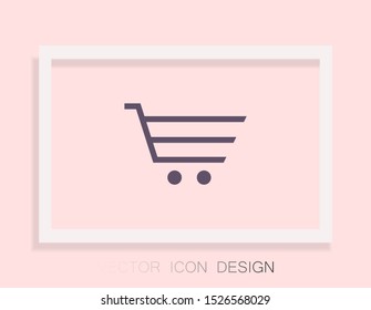 Vector icon shopping cart 10 EPS . Lorem Ipsum Illustration design