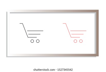 Vector icon shopping cart 10 EPS . Lorem Ipsum Illustration design