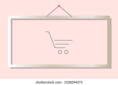 Vector icon shopping cart 10 EPS . Lorem Ipsum Illustration design