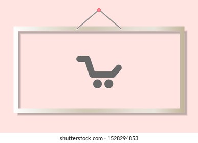 Vector icon shopping cart 10 EPS . Lorem Ipsum Illustration design