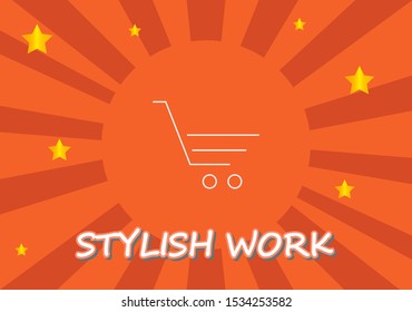 Vector icon shopping cart 10 EPS . Lorem Ipsum Illustration design
