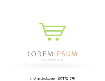 Vector icon shopping cart 10 EPS . Lorem Ipsum Illustration design