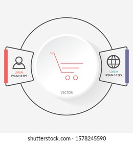 Vector icon shopping cart 10 EPS . Lorem Ipsum Illustration design