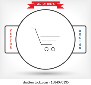 Vector icon shopping cart 10 EPS . Lorem Ipsum Illustration design