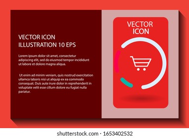 Vektorillustration Icon Einkaufswagen 10 EPS . Lorem-Ipsum-Illustrationsdesign