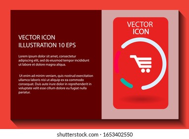 Vector icon shopping cart 10 EPS . Lorem Ipsum Illustration design