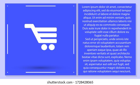 Vector Icon Einkaufskarte 10 EPS . Lorem Ipsum Illustration Design