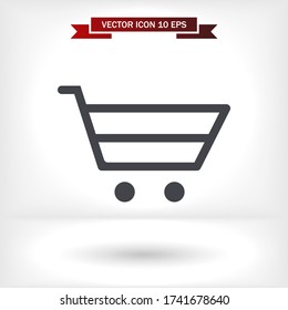 Vector icon shopping cart 10 EPS . Lorem Ipsum Illustration design