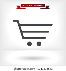 Vector icon shopping cart 10 EPS . Lorem Ipsum Illustration design
