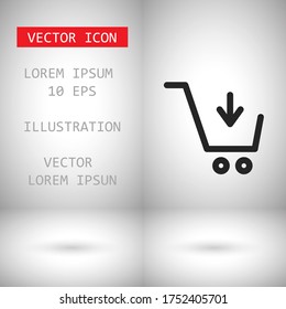 Vector icon shopping cart 10 EPS . Lorem Ipsum Illustration design