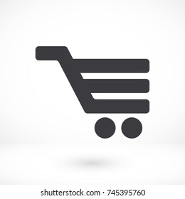 Vector icon shopping cart 10 EPS